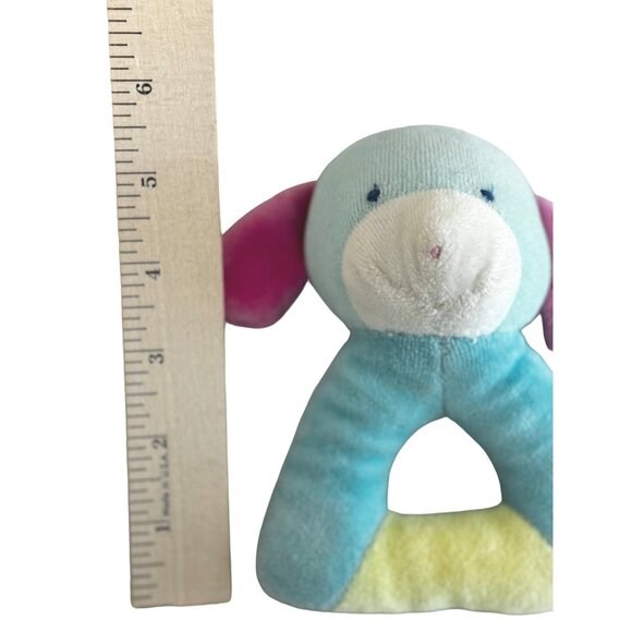 VTG Bantam Plush Baby Rattle Puppy Dog Pastel Infant Toy Lovey - Picture 3 of 5